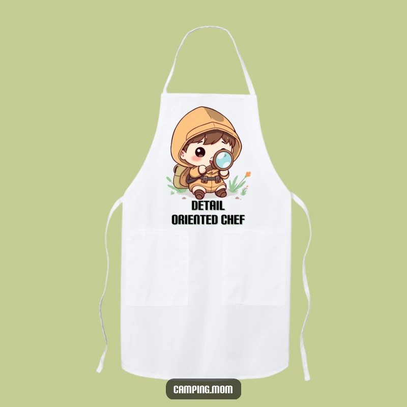 Funny Kawaii Camper Apron: Explorer Chef Design, Kitchen Humor Gift