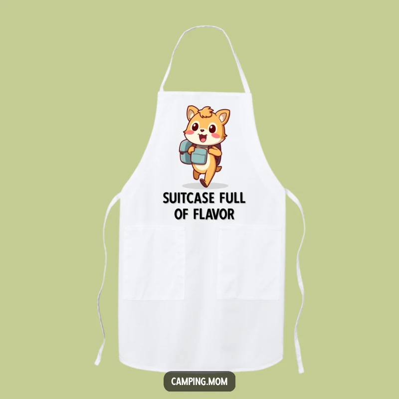 Funny Animal Cooking Apron: Excited Traveler for a Hilarious Kitchen Gift