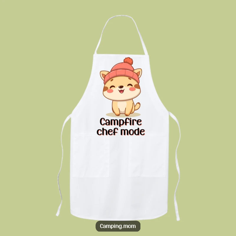 Funny Camping Animal Beanie Apron - Cook with a Smile & Style!