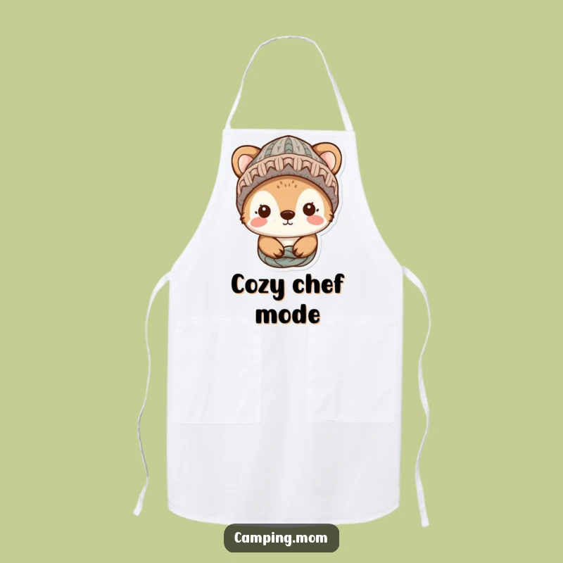 Funny Cozy Animal Apron - Charming Knitted Hat Design for a Hilarious Cook and a Fun Gift