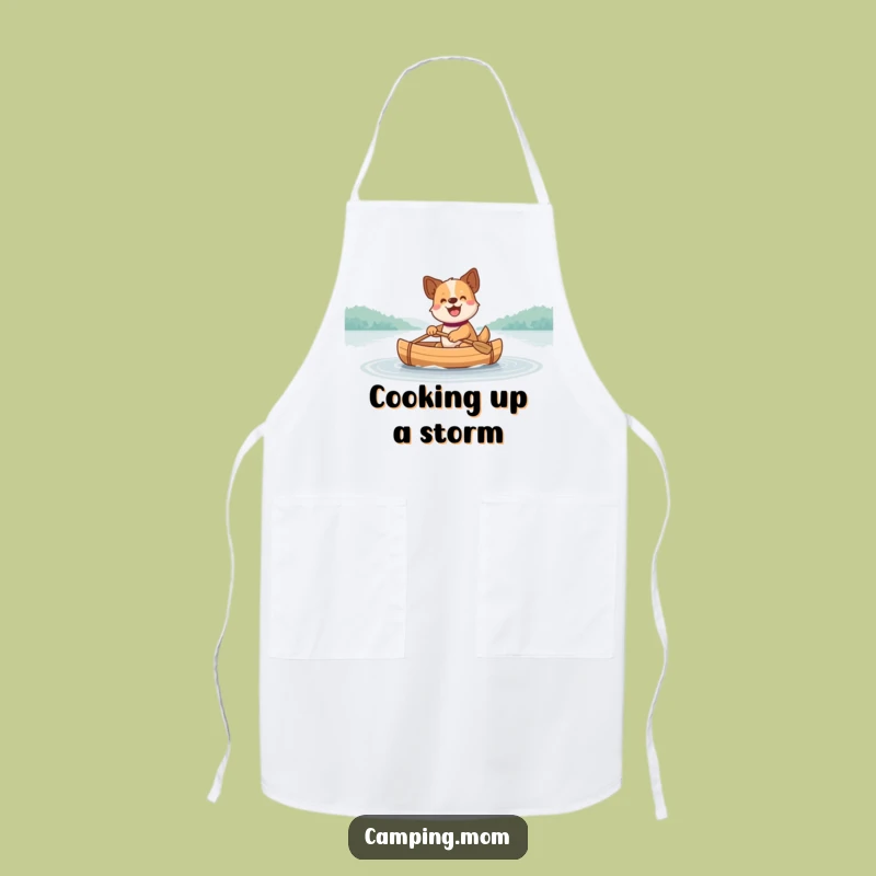 Funny Dog Canoe Apron - Chef's Lakeside Companion, Perfect Gift for Grill Masters