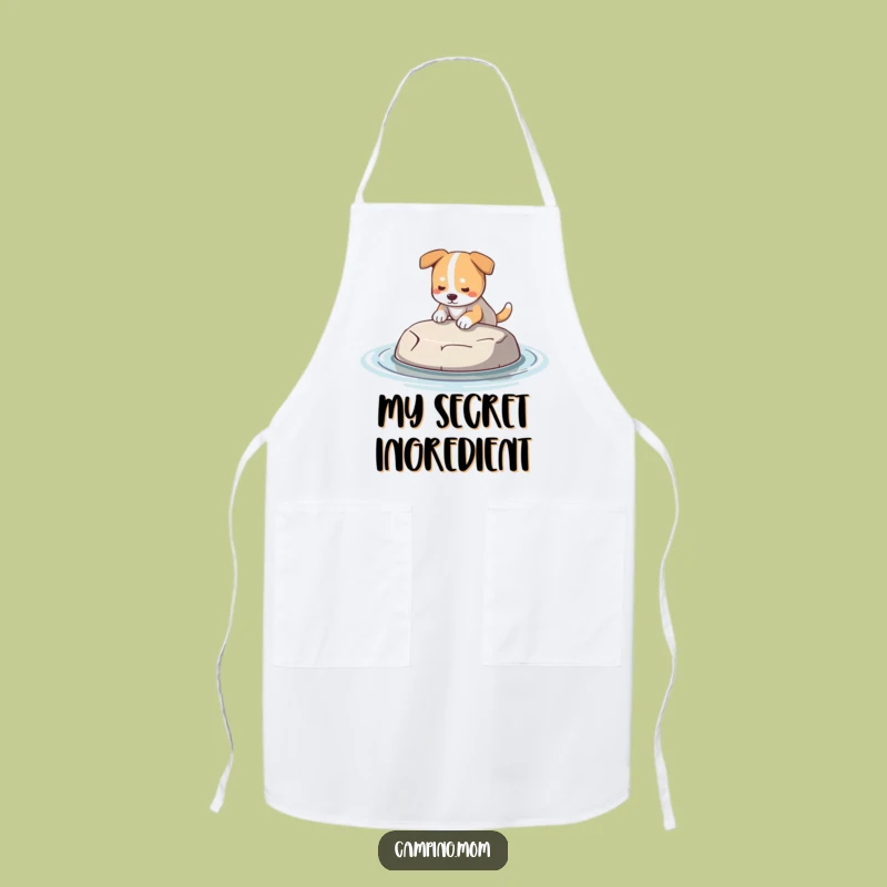 Funny Dog Skipping Stone Apron - Chef's Outdoor Companion, Perfect Gift