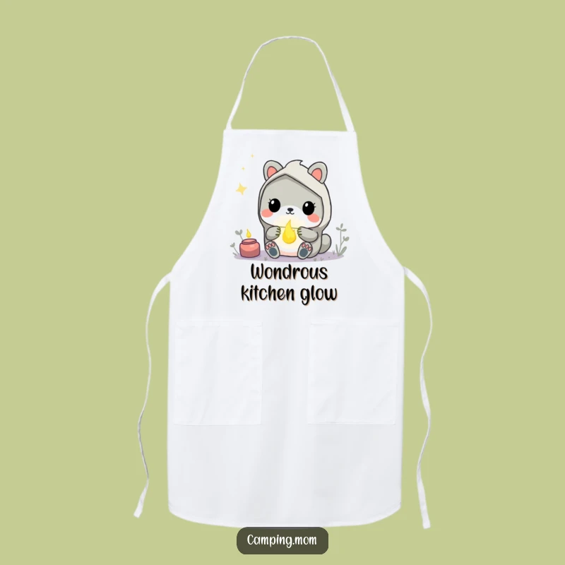 Funny Kawaii Camping Animal Apron - Magical Firefly Cooking Gift