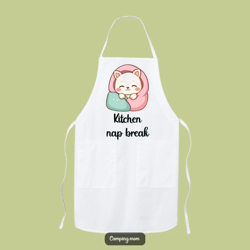 Funny Sleepy Chef Apron - Cozy Animal Nap Time Kitchen Fun, Perfect Funny Gift