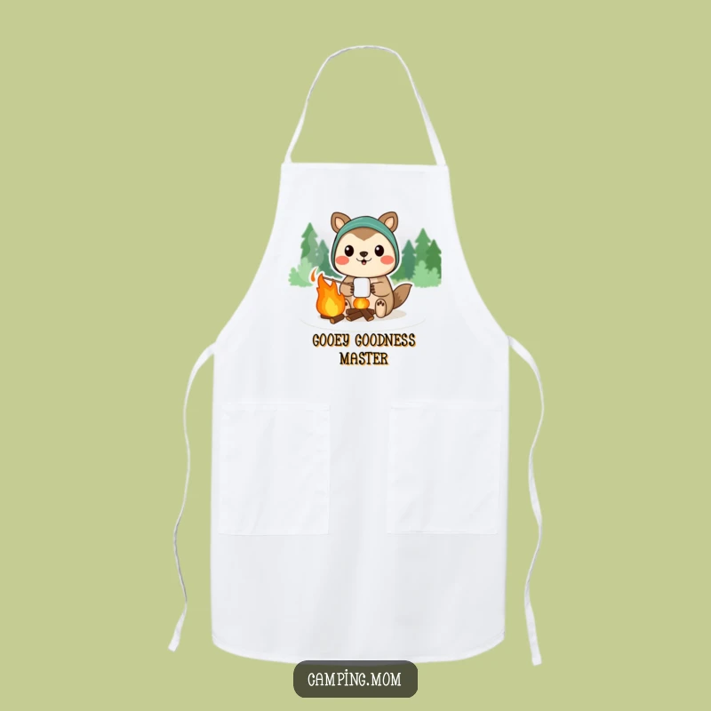 Funny Marshmallow Animal Campfire Apron - Cook with Sweet Delight!