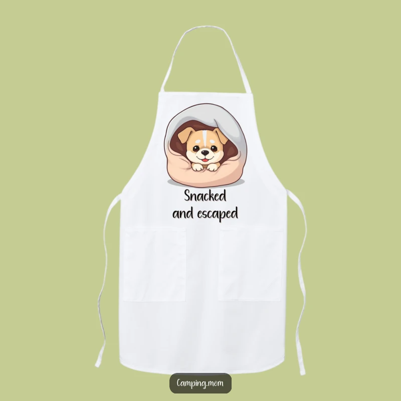 Funny Dog Sleeping Bag Apron - Chef's Mischievous Companion, Perfect Gift