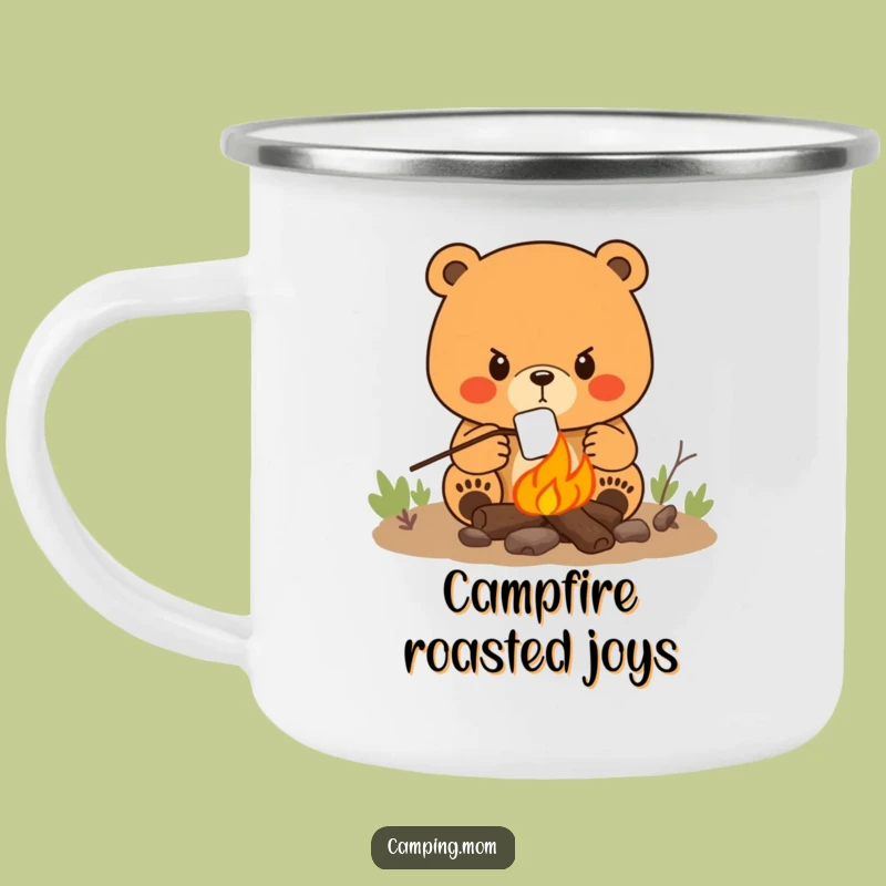 Durable Funny Mama Bear Campfire Mug: Perfect for Roasting Marshmallows