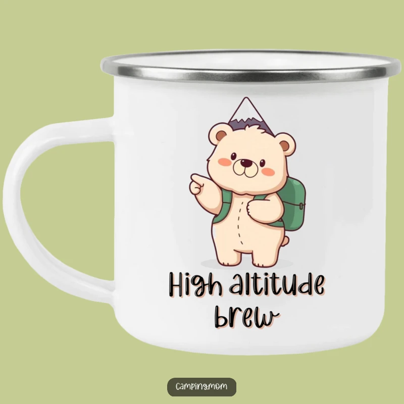 Durable Funny Mama Bear Camping Mug: Sip Your Coffee on the Trail