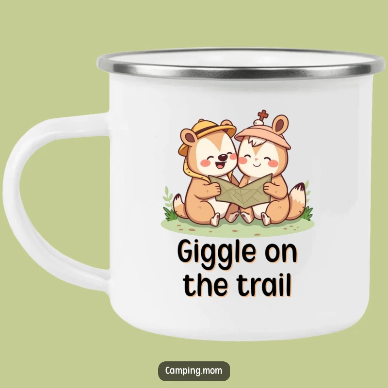 Funny Kawaii Camping Animal Camping Mug: Giggle Map Buddy, Hilarious Outdoorsy Drinkware, Perfect Gift