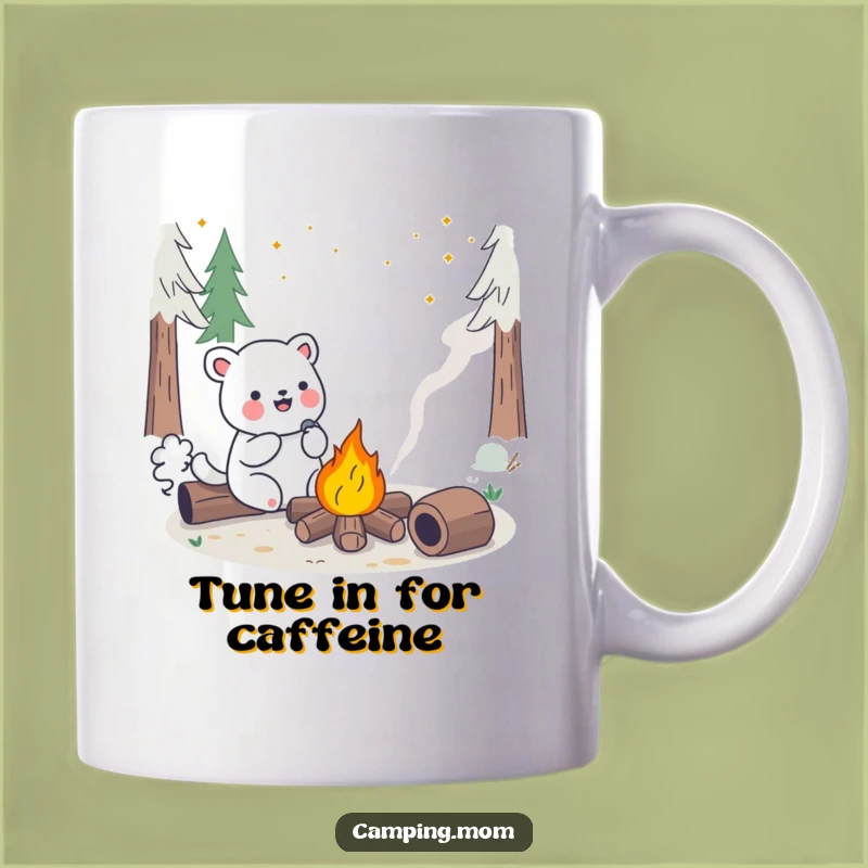 Funny Kawaii Camping Animal Singing Mug - Cheerful Campfire Joyful Gift