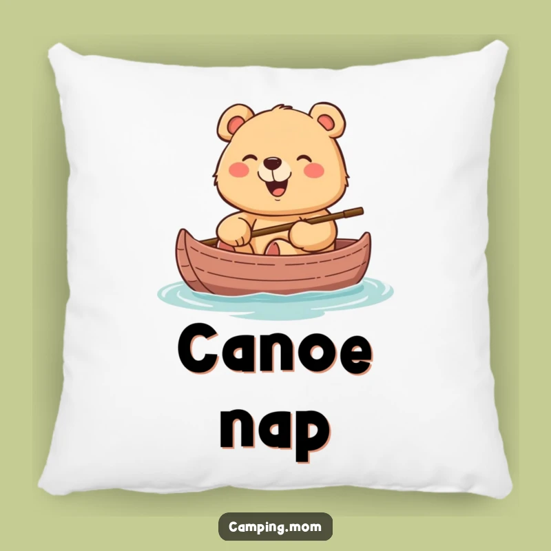 Comfortable Funny Mama Bear Canoe Pillow: Cozy Accent for Water Fans
