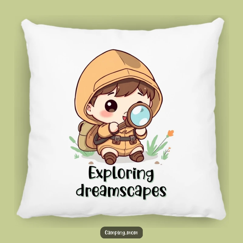 Cozy Funny Kawaii Camper Pillow: Explorer Design, Comfy Home Gift