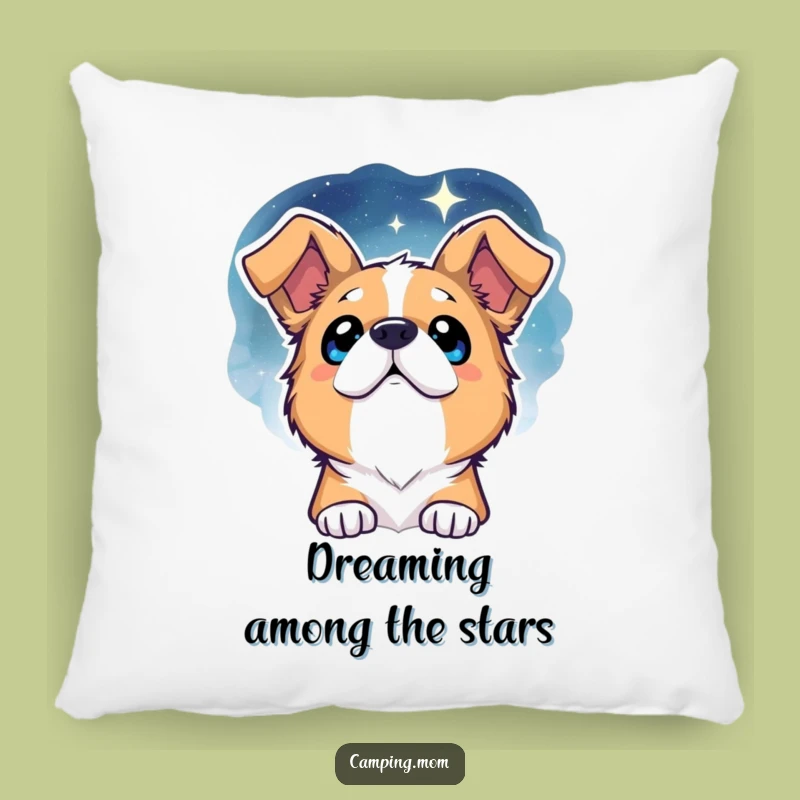 Funny Dog Starry Night Pillow - Cozy Canine Dreamer Accent, Ideal Gift