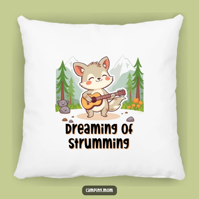 Funny Spirited Animal Pillow - Wilderness Guitarist Decor for a Hilarious and Comfy Gift