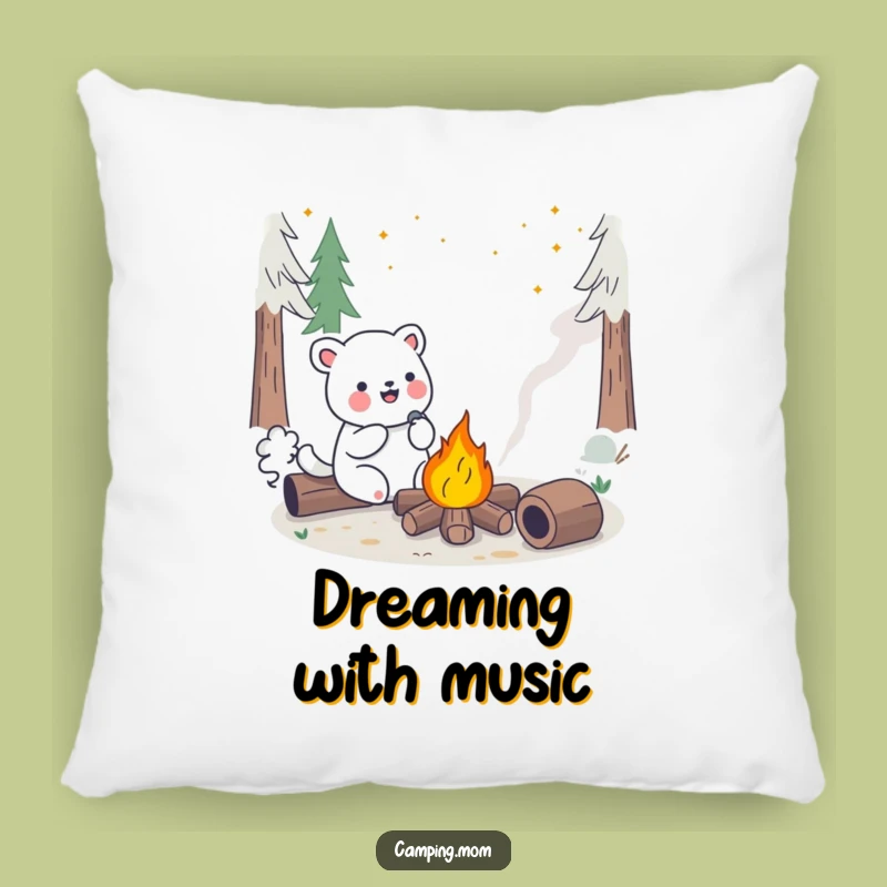 Funny Kawaii Camping Animal Pillow - Cheerful Campfire Song Cushion Gift