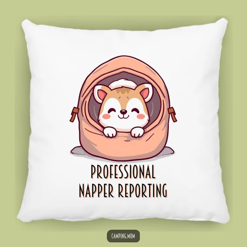 Funny Cheerful Animal Pillow: Sleeping Bag Grin Comfort & Humor!