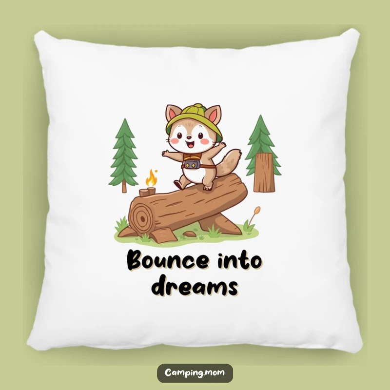 Funny Skipping Animal Log Pillow - Cozy Comfort with a Smile!