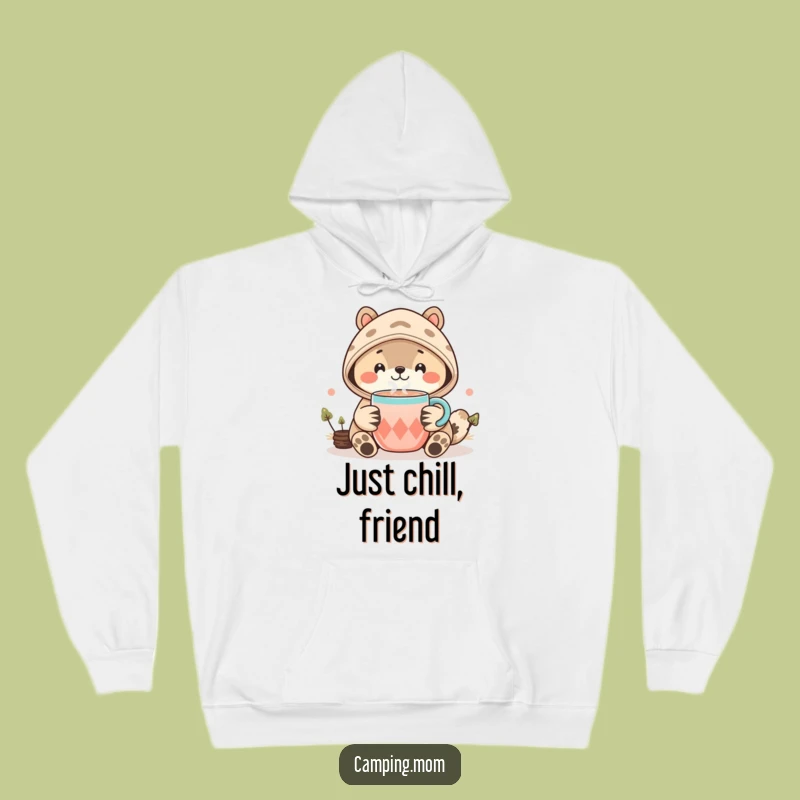 Funny Kawaii Camping Animal Hoodie - Ultimate Cozy Smile Cocoa Gift