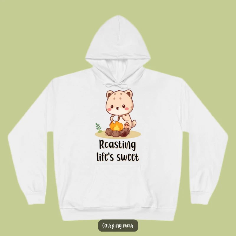 Funny Kawaii Camping Animal Hoodie: Cozy Campfire Comfort