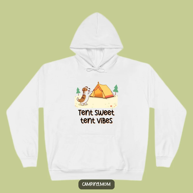 Funny Camping Dog Hoodie - Cozy Tent Spotting Adventure Gift