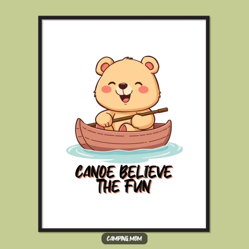 Funny Free Printable Wall Art: Mama Bear Canoe Giggle Downloadable Art!