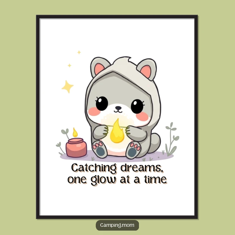 Free Printable Wall Art: Kawaii Animal Firefly Wonder Funny Downloadable Decor