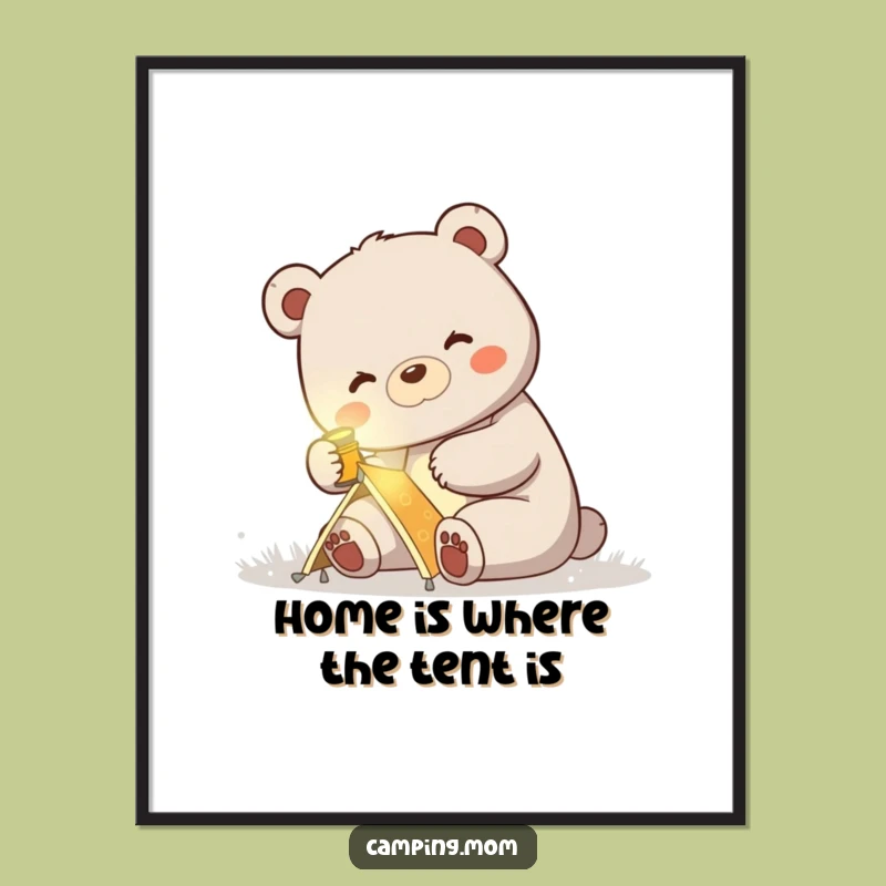 Funny Free Printable Wall Art: Mama Bear Camp Setup Downloadable Art!