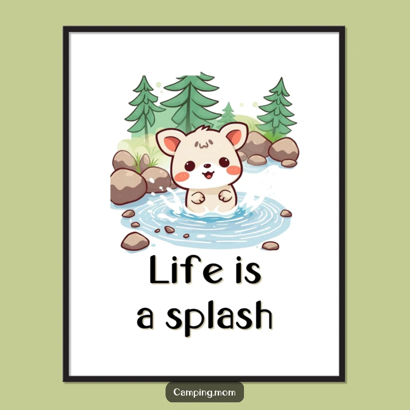 Kawaii Splashy Wall Art: Free Printable Joyful Water Decor!