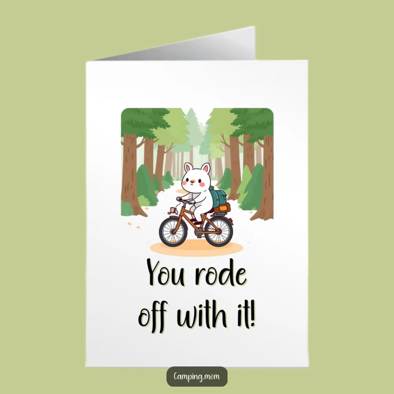 Free Printable Congrats Card: Camper Cycles to Celebrate Your Win!