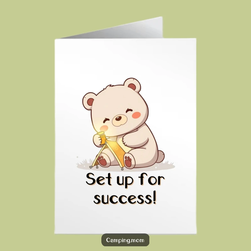 Free Printable Congrats Card: Mama Bear Sets Up Camp Success!