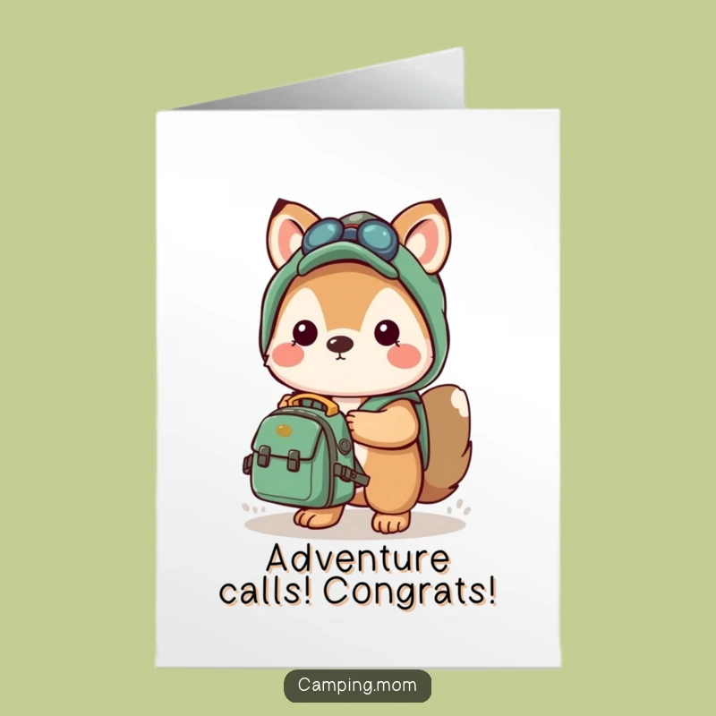 Kawaii Adventure Congrats Card: Free Printable Journey to Success!