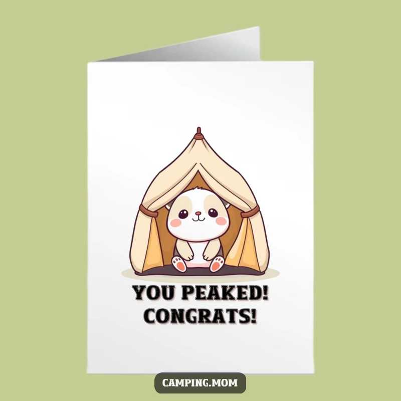 Kawaii Camping Animal Congrats Card: Free Printable Celebration Delight!