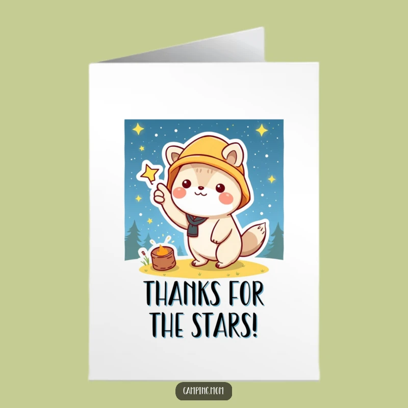 Express your thanks with this free printable card under the stars. Easy to print at home for a heartfelt message.