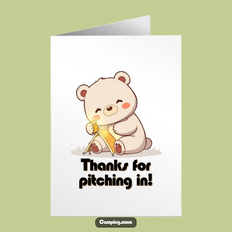 Free Printable Thank You Card: Grateful Mama Bear Campout!