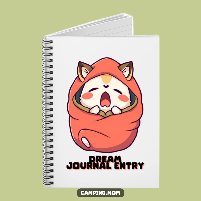 Funny Yawning Animal Sleeping Bag Notebook - Jot Down Sleepy Thoughts!