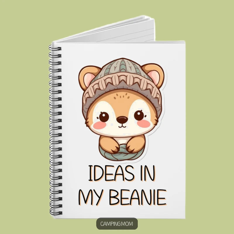 Funny Cozy Animal Notebook - Knitted Hat Character Journal for Warm Thoughts and a Great Funny Gift