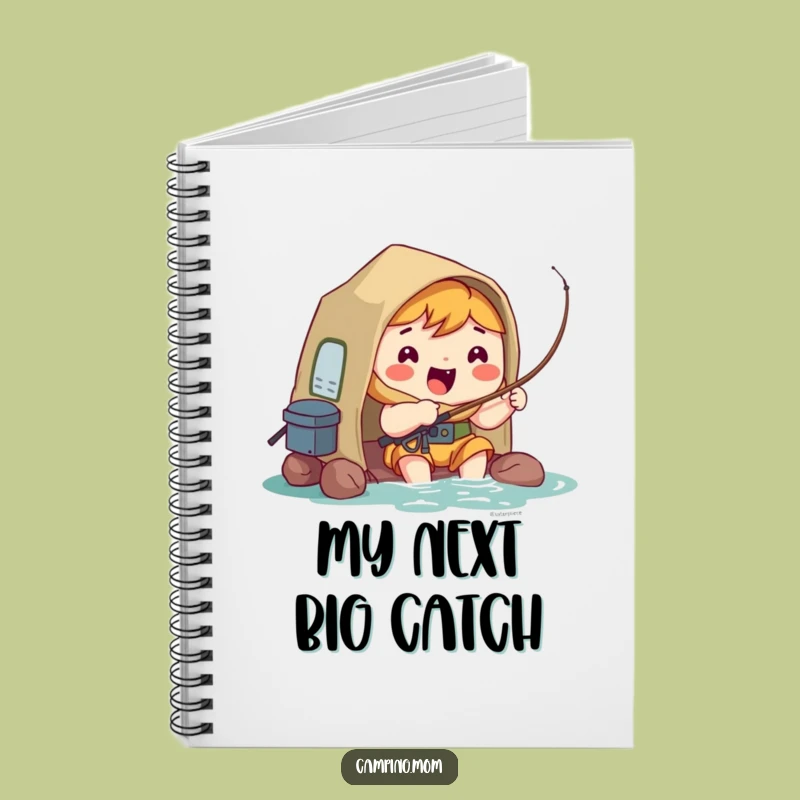 Funny Kawaii Camper Notebook: Fisherman Edition, Perfect Writing Gift