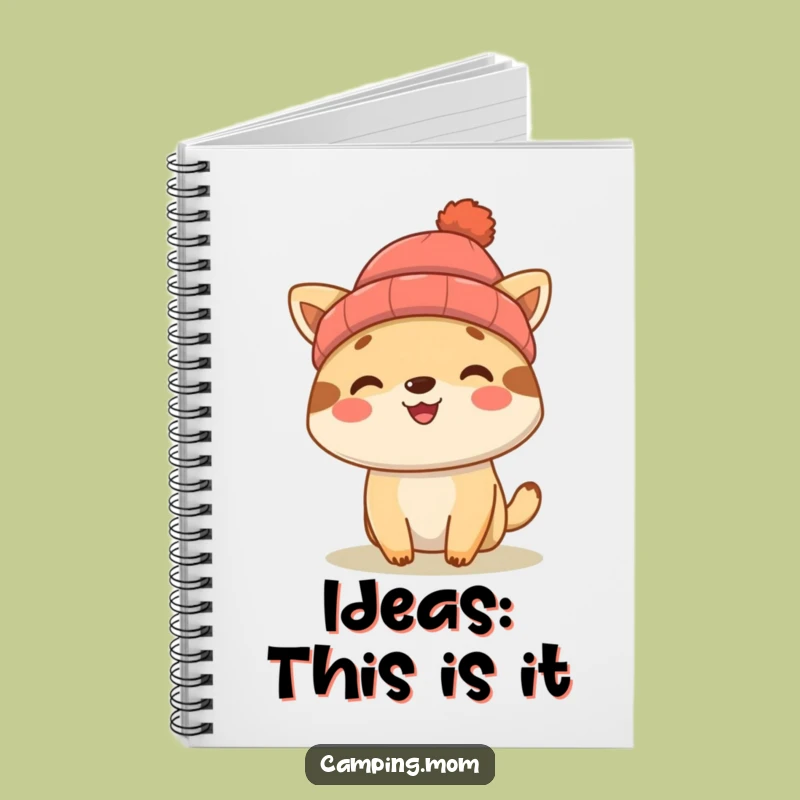 Funny Camping Animal Beanie Notebook - Jot Down Ideas with a Smile!