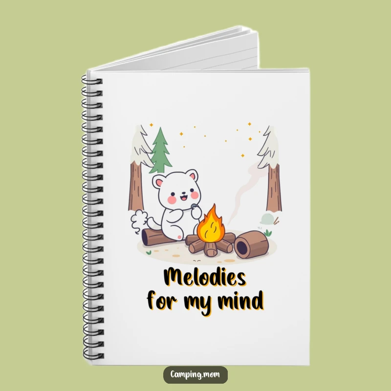 Funny Kawaii Camping Animal Notebook - Cheerful Campfire Song Journal