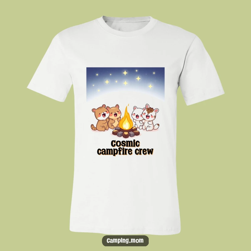 Funny Campfire Night T-Shirt: Cozy Outdoor Apparel for Starry Evening Lovers