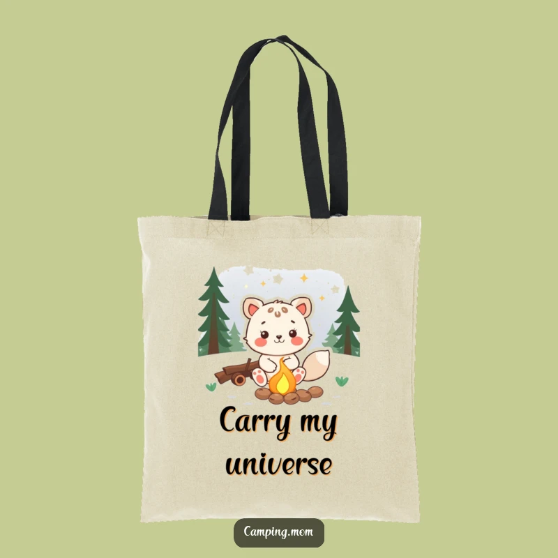 Carry your essentials with a sense of wonder using this funny tote bag! A joyful animal finds beauty in the night.