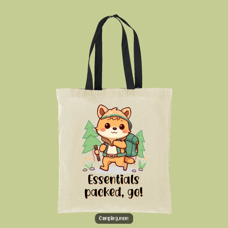 Pack your essentials for any journey with this funny tote bag, showcasing a playful hiking animal with a backpack. Your new favorite carry-all.