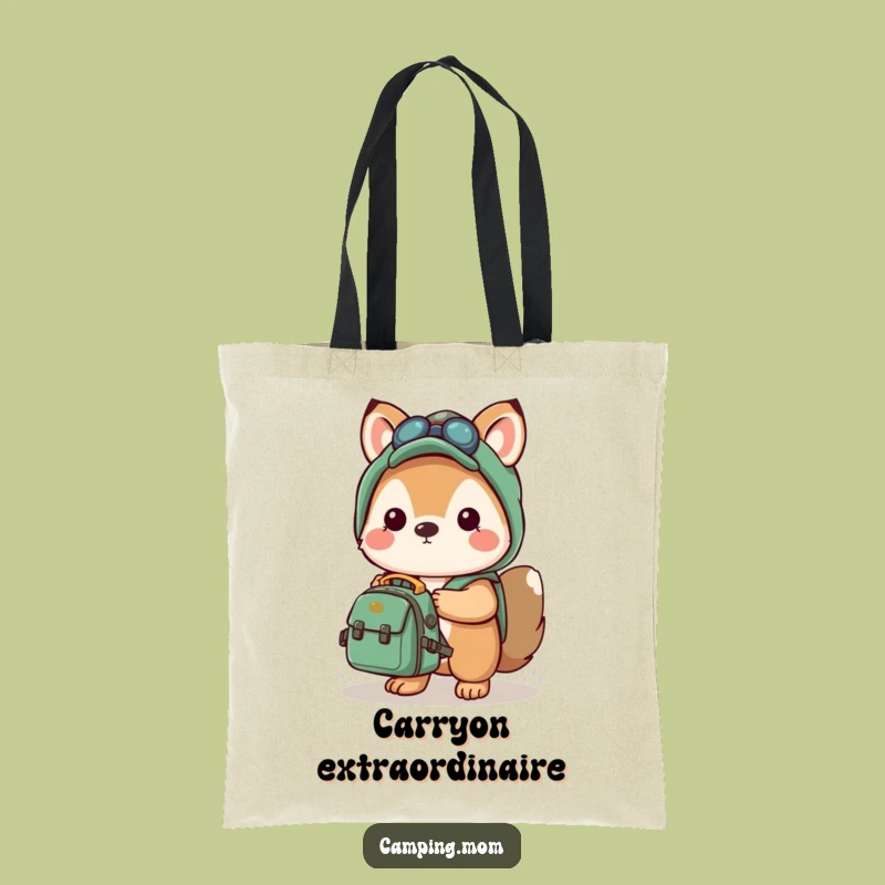Funny Kawaii Camping Tote Bag: Adventure Backpack - Your Travel Companion